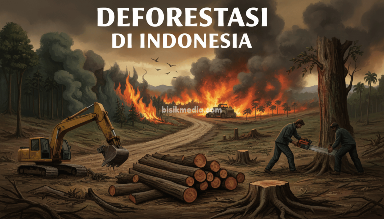 Deforestasi di Indonesia akibat pembukaan lahan dan penebangan hutan