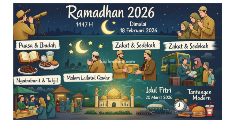 Ilustrasi Ramadhan 2026 dan jadwal awal puasa 1447 H
